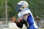 Ellenville’s Ameer Maxwell enroute to the end zone.