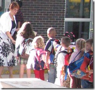 Ms. Vanderzell welcomes her last year's class at BCES