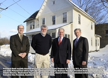 Provident Bank donates house to Shadowland Theatre_with caption