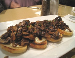 Wild mushroom crostini