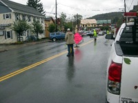 diverting traffic on main street
