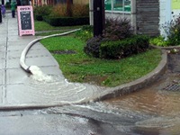 residential house basement is flooded