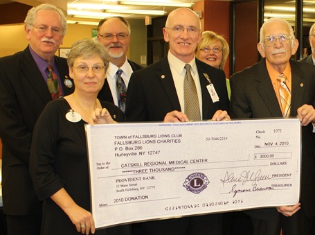 Presentation of check to CRMC