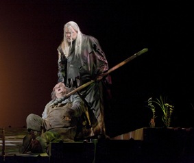 Bryn Terfel as The Wanderer and Gerhard Siegel as Mime