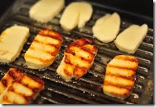 Grilled haloumi cheese