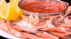 Cocktail sauce in silver bowl