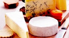 Various cheeses on a platter