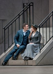 Piotr Beczala as des Grieux and Anna Netrebko as the title character in Massenet's "Manon."
Photo: Ken Howard/Metropolitan Opera
Taken during the rehearsal on March 19, 2012 at the Metropolitan Opera, New York City.