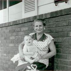 Grandma Bella & Jude 1956