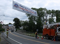 Banner Goes Up on Route 42