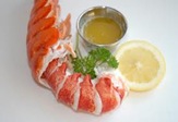 Lobster with cup of butter and lemon