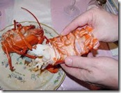 Pre-cut lobster tail