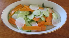 Asian-style pickled daikon, cucumbers and carrot_reduced image