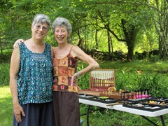 1. The sisters at our yard sale July 2015